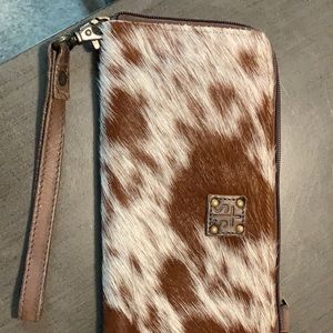 STS cow hide wristlet